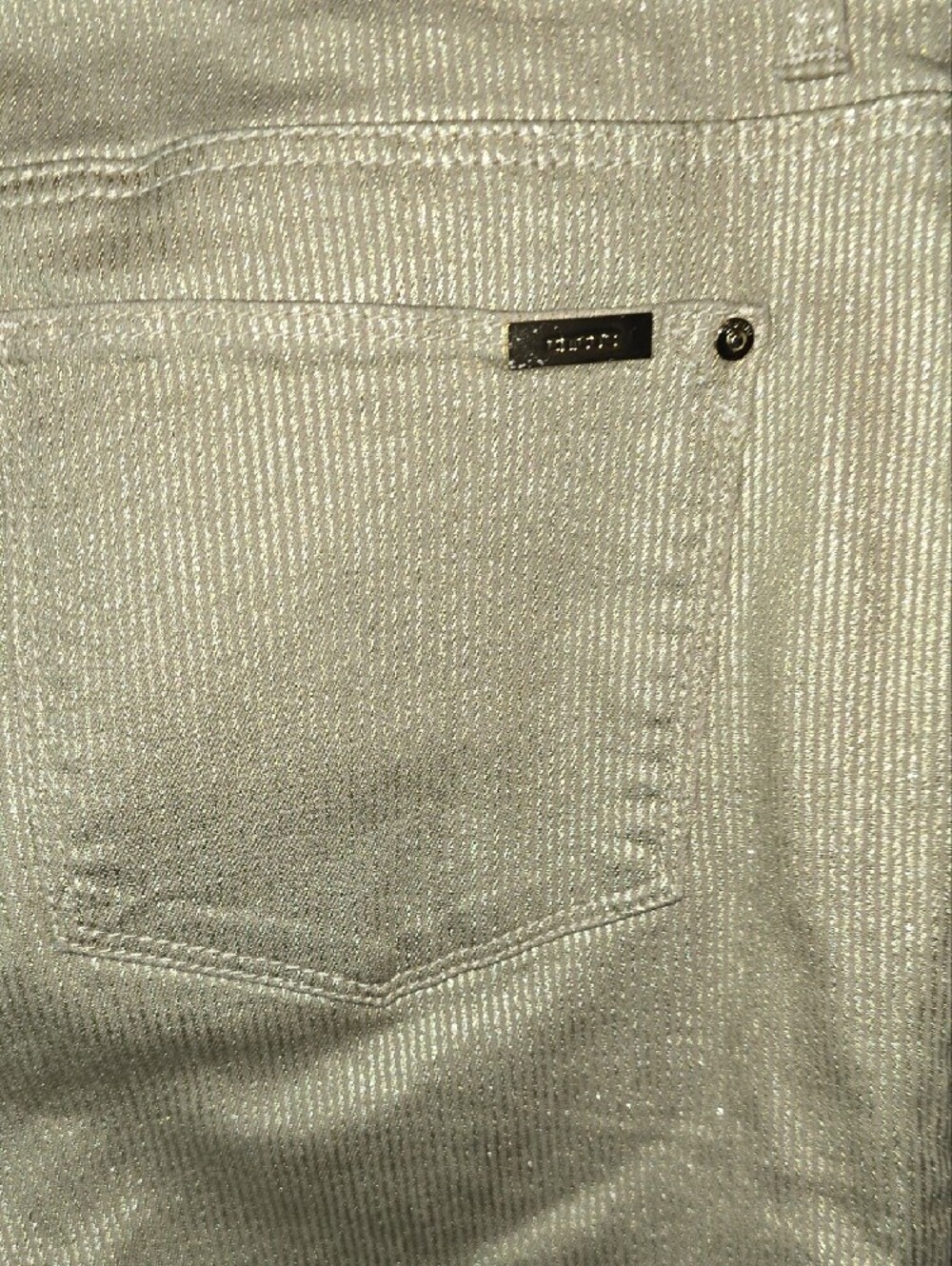 Chico's Metallic Gold Cropped Pants - Picture 7 of 8